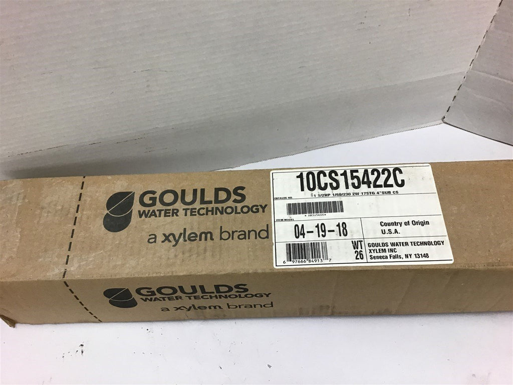 Goulds 10CS15422C Submersible Water Well Pump 1 1/2HP 1/60/230 2W 175TG 4"SUBCS