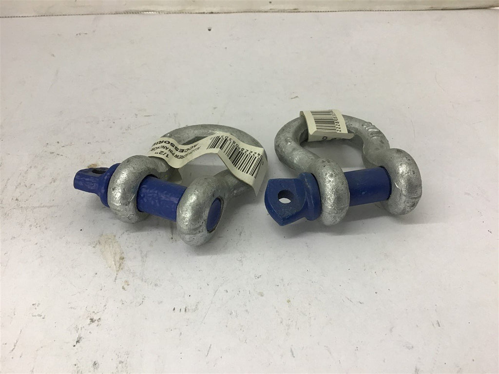 Peerless 8058503 Alloy Screw Pin Anchor Shackle 1/2" 6600lbs Lot of 2