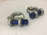Peerless 8058503 Alloy Screw Pin Anchor Shackle 1/2" 6600lbs Lot of 2