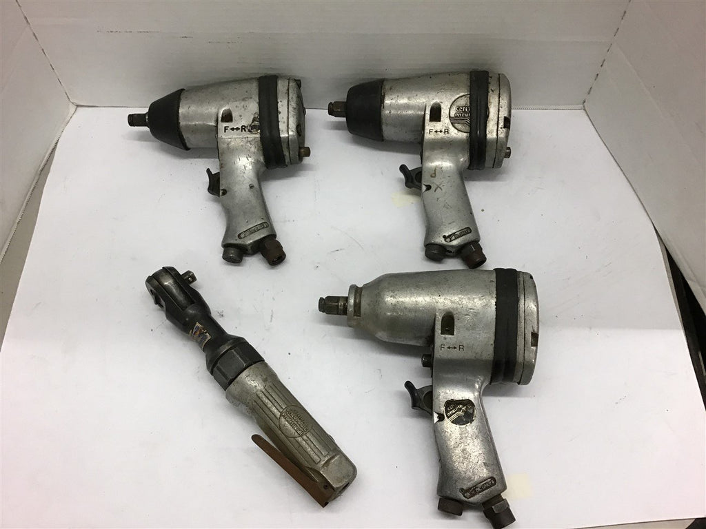 Central Pneumatics Assorted Air Tools Wrench Ratchet Lot of 4