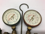 Vintage Uniweld HVAC Manifold Air Pressure Gauge R-12 R-22 R-502