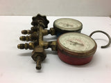 Vintage Uniweld HVAC Manifold Air Pressure Gauge R-12 R-22 R-502