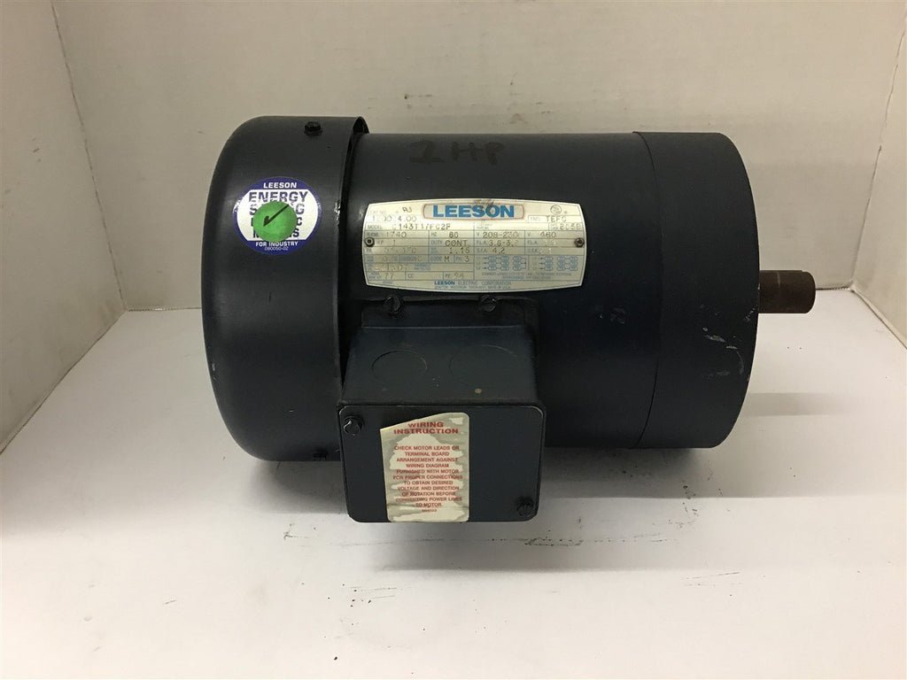 Leeson 120024.00 1 HP AC Motor 208-230/460 Volts 1740 Rpm 4P 56C Frame