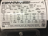 Marathon LVE 56H17T5302D Black Max1 HP AC Motor 460 Volts 1800 Rpm 4P 56C Frame
