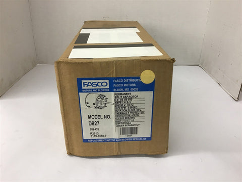 Fasco D927 1/6-1/8-1/10 HP 208-230 Volts 1075 Rpm Blower Motor