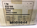 Leeson M009644 1 Hp 230 volts 850 Rpm TEAO 56CZ Frame