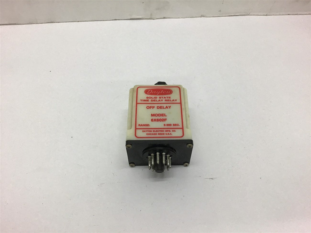 Dayton 6X602F Solid State Time Delay Relay Relay