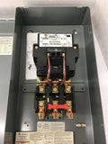 Square D 8536SEG1 Nema size 3 Enclosed Starter 208 Volt coil 50 HP @ 460 volt