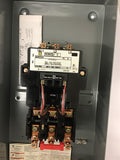 Square D 8536SEG1 Nema size 3 Enclosed Starter 208 Volt coil 50 HP @ 460 volt