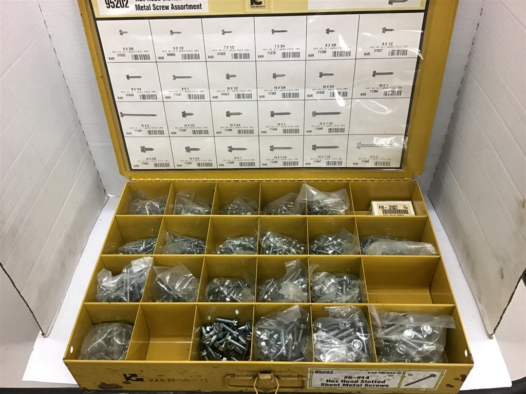 Assorted Lot of Hex Head Slotted Sheet Metal Screws