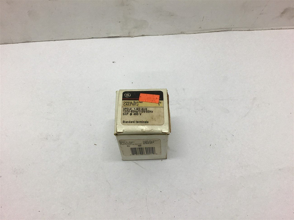 GE CAE210TJ 3 Pole 120 Volts 5 HP @ 460 Volt Auxiliary Contactor