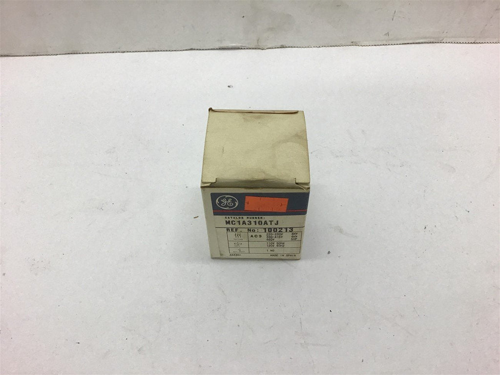 GE MC1A310ATJ Auxiliary Contactor 460 Volts @ 5 HP 120 volts Coil