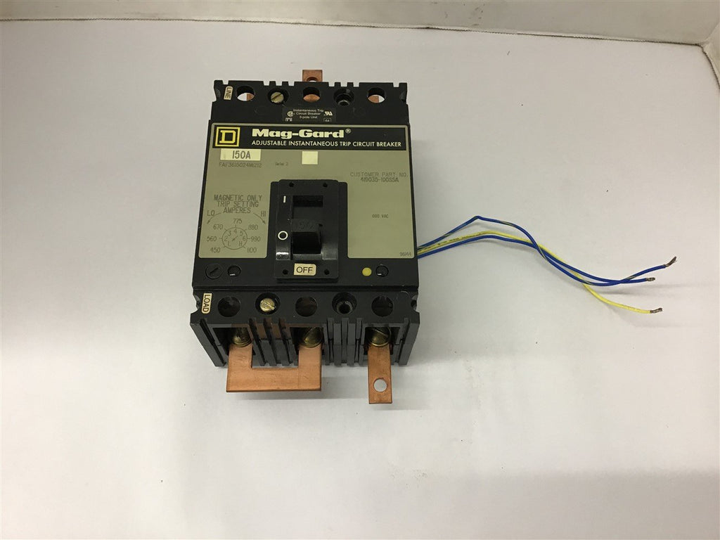Square D FAF3615024M1212 150 Amp Circuit Breaker 600 Vac