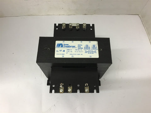 Acme TA-2-81217 Control Transformer 1000 VA 240 480 Pri 110/115/120 Sec