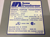 Acme T-3-53040-S 1 KVA Single Phase Transformer 120x240 Pri, 120/240 Sec