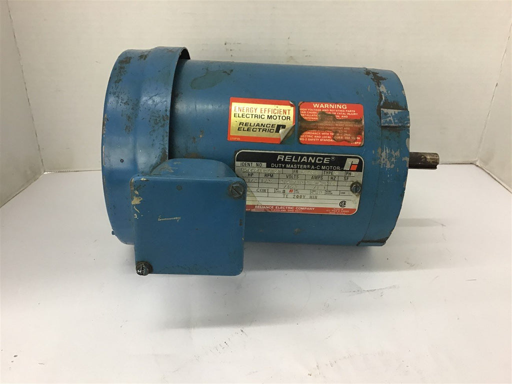 Reliance P56H5069A-ZN 1/2 Hp AC Motor 208-230/460 Volts 1800 Rpm 4P 3 Phase 56C