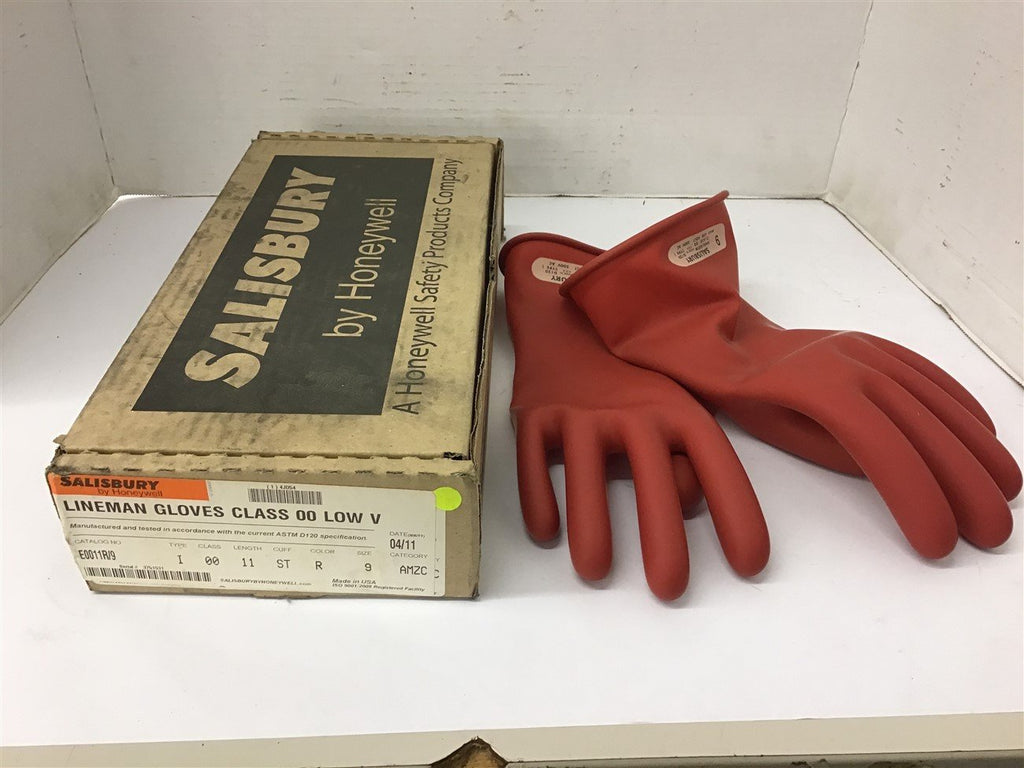 Salisbury E0011R/9 Lineman Gloves Size 9 Red