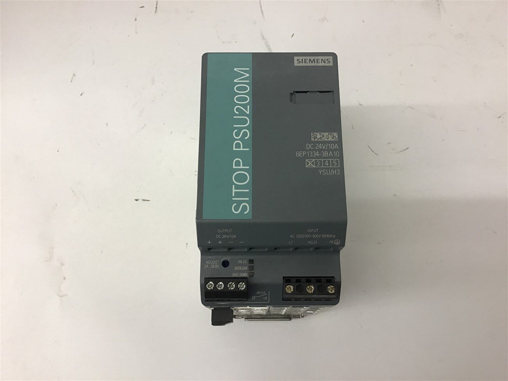 Siemens 6EP1334-3BA10 Power Supply SITOP PSU200M 120-230 v Input 24 Vdc Out