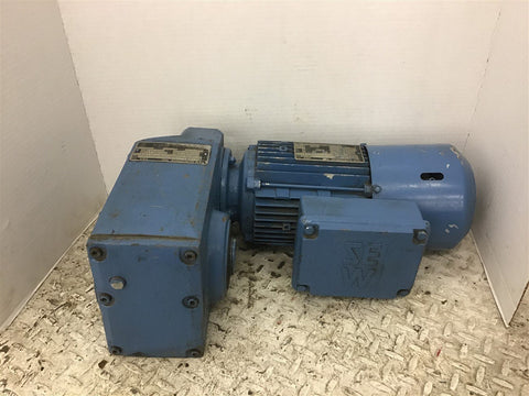 Sew Eurodrive .75 HP DFT80K4BMEF Gear Motor 230/460 Volts 11.46:1 Ratio W/ Brake