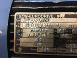 Sew Eurodrive .75 HP DFT80K4BMEF Gear Motor 230/460 Volts 11.46:1 Ratio W/ Brake