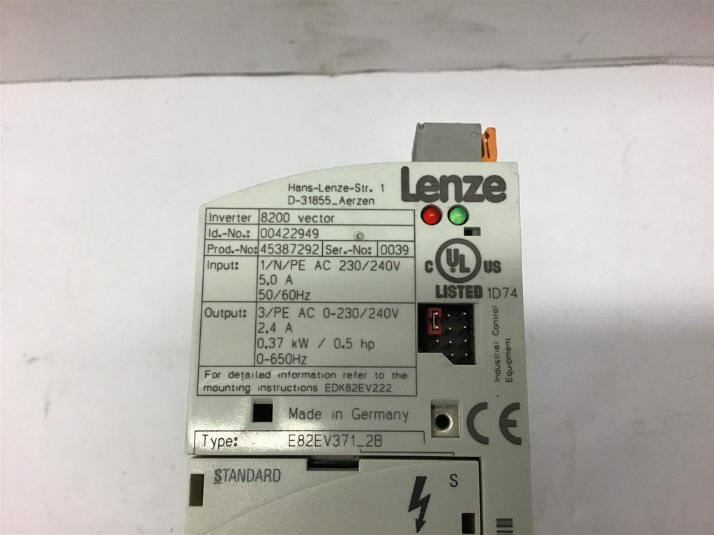 Lenze E82EV371_2B Frequency Inverter 230/240V