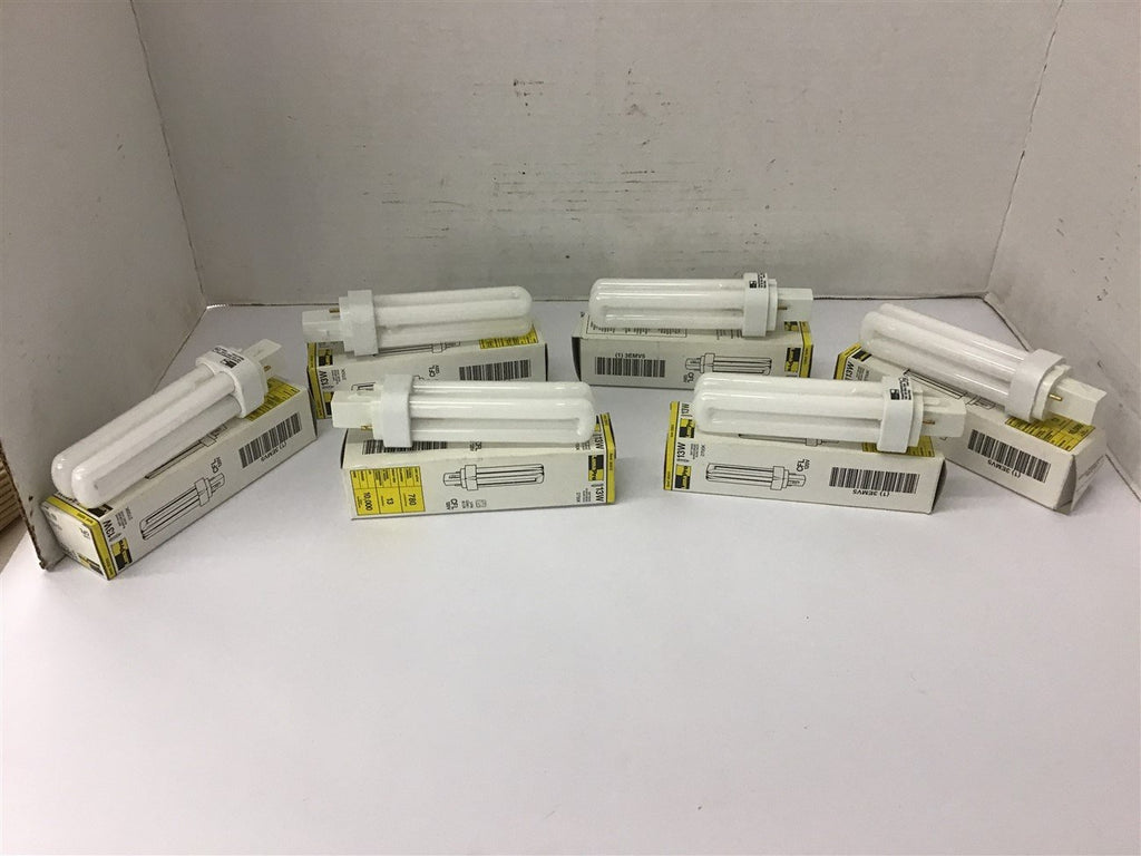 LumaPro 3EMV5 13W Soft White CFL 2 Pin Light Bulbs Lot Of 6