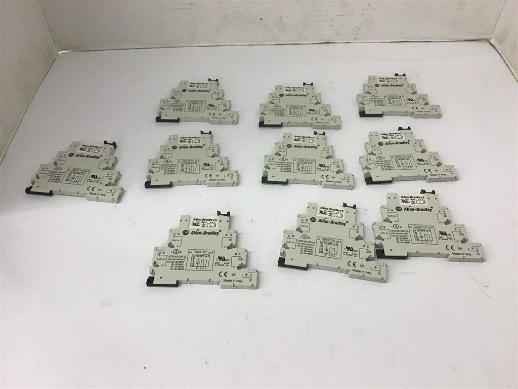 Allen-Bradley 700-HLT1U w/ 700-TBR24 6 Amp Relay Lot Of 10