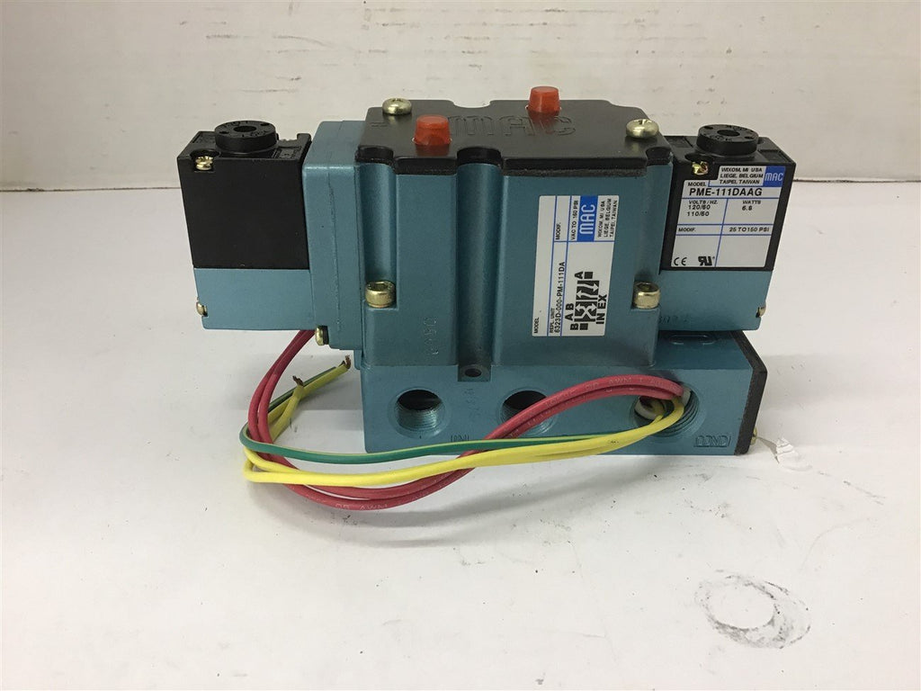 Mac 6323D-000-PM-111DA Solenoid Valve 150 PSI 120 Volt Coil 6.8 Watts