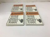 Safety Labels Arc Flash Warning Lot Of 4