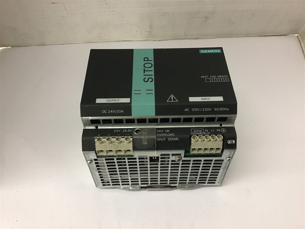 Siemens 6EP1336-3BA00 Sitop Modular 20A 1/2 PH