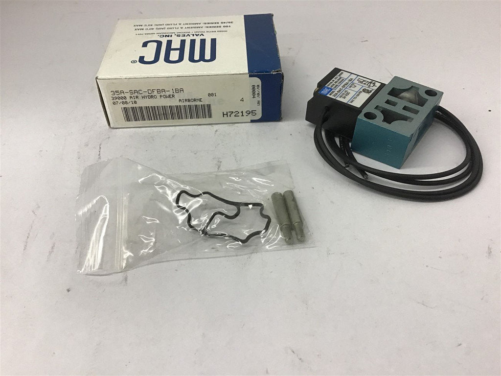 Mac 35A-SAC-DFBA-1BA solenoid valve 120 PSI 24 Vdc 1.8 Watts