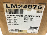 Lincoln LM24076 3/4 HP AC Motor 230/460 volts 1800 Rpm 56C Frame