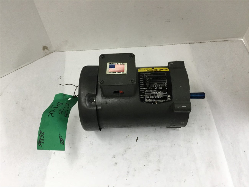 Baldor VM3538 .5 HP AC Motor 230/460 Volt 1800 Rpm 4P 56C Frame
