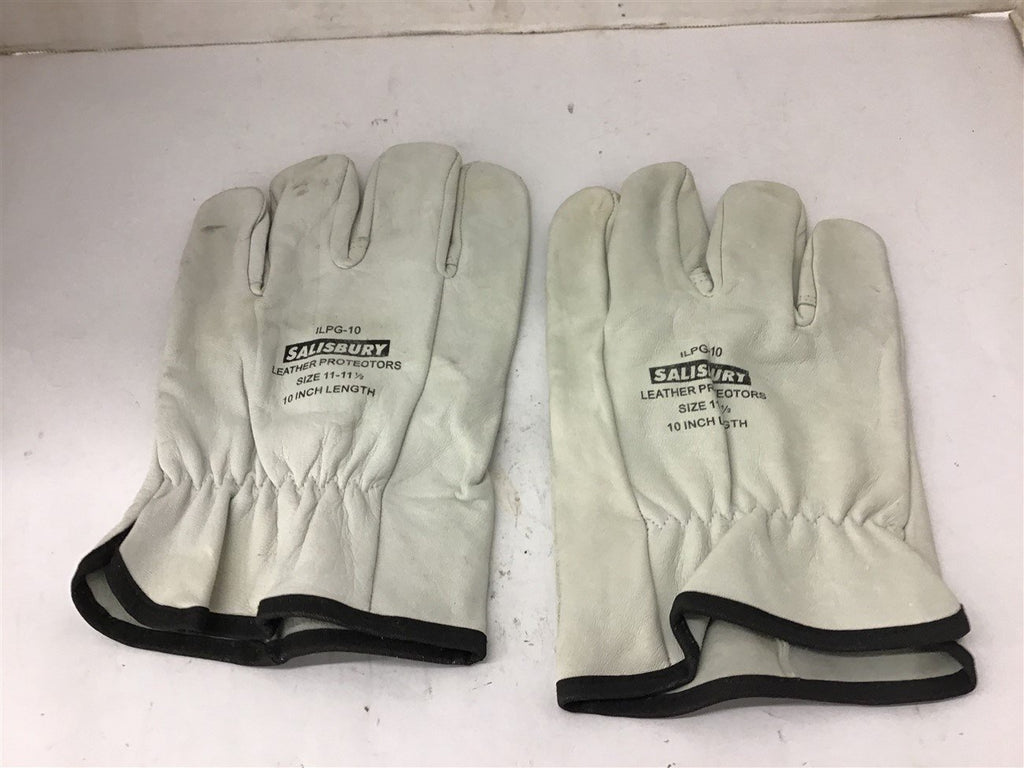 Salisbury ILPG-10 Leather Protectors Gloves, Size 11-11 1/2, White