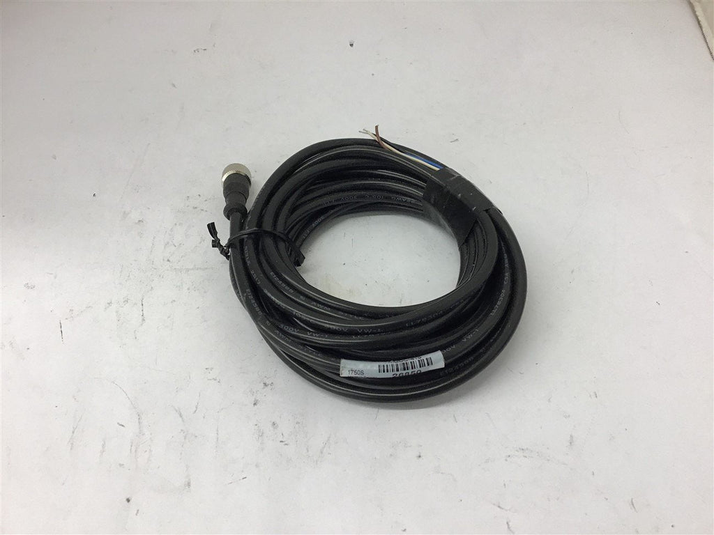 Banner Quick Disconnect Cable, 4-Pin Straight Connector, 15ft, Nickel-plated