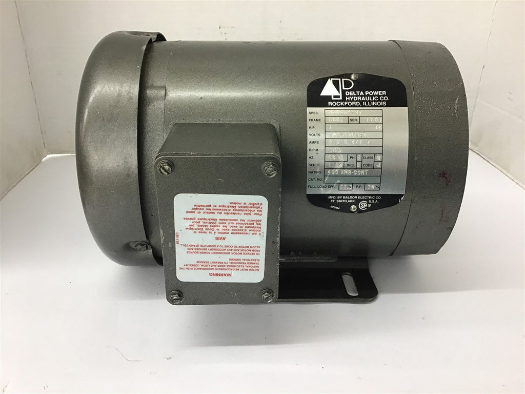 Baldor 35H632-87 1 HP AC Motor 208-230/460 Volts 1800 Rpm 4P 56CZ