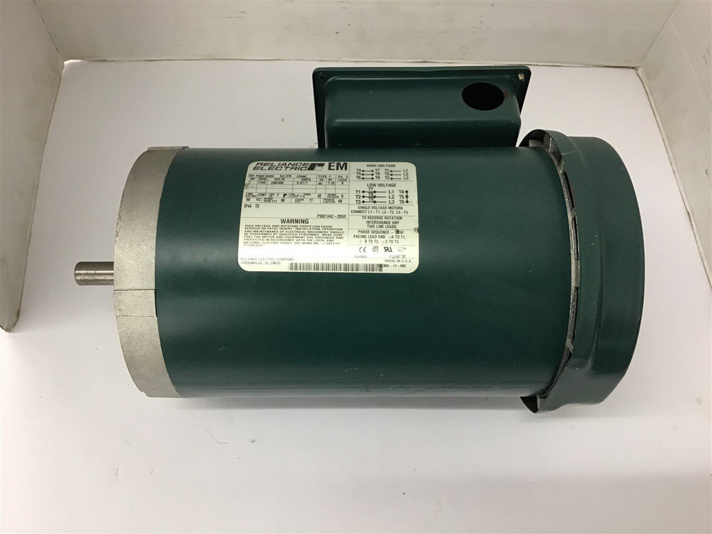 Reliance P56X1442H 1 HP AC Motor 230/460 volt 1200 Rpm 6P 56C Frame