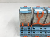 Releco C2-A20 Relay with Bases Lot of 3