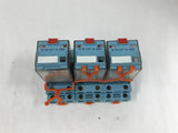 Releco C2-A20 Relay with Bases Lot of 3