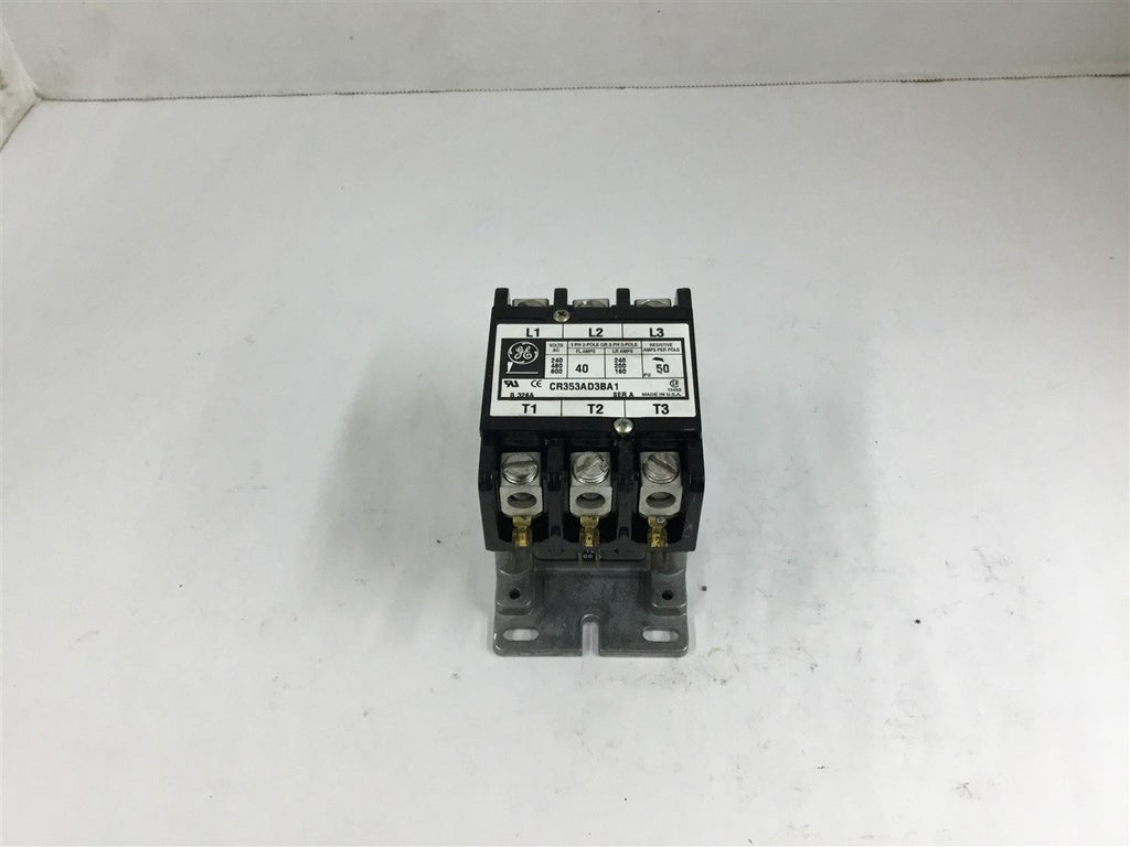 General Electric CR353AD3BA1 Contactor Ser A 1PH 3 Pole / 3PH 3 Pole