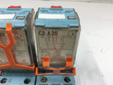 Releco MR-C C2-A20 Relay 10 Amp 120 volts Lot of 2