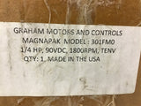 Magnapak 301FM0 1/4 HP DC Motor 90 Volts 1750 rpm 56BC Frame