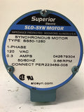 Superior SS50-1280 AC Motor 0.66 RPM 120 Vac Single Phase