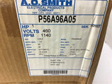 A.O. Smith P56A96A05 1 Hp AC Motor 460 volts 1140 Rpm 56 Frame