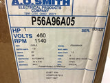 A.O. Smith P56A96A05 1 Hp AC Motor 460 volts 1140 Rpm 56 Frame