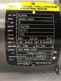 baldor VL3504 .5 HP 1800 Rpm 4P AC Motor 115/230 volts 56C Frame single Phase