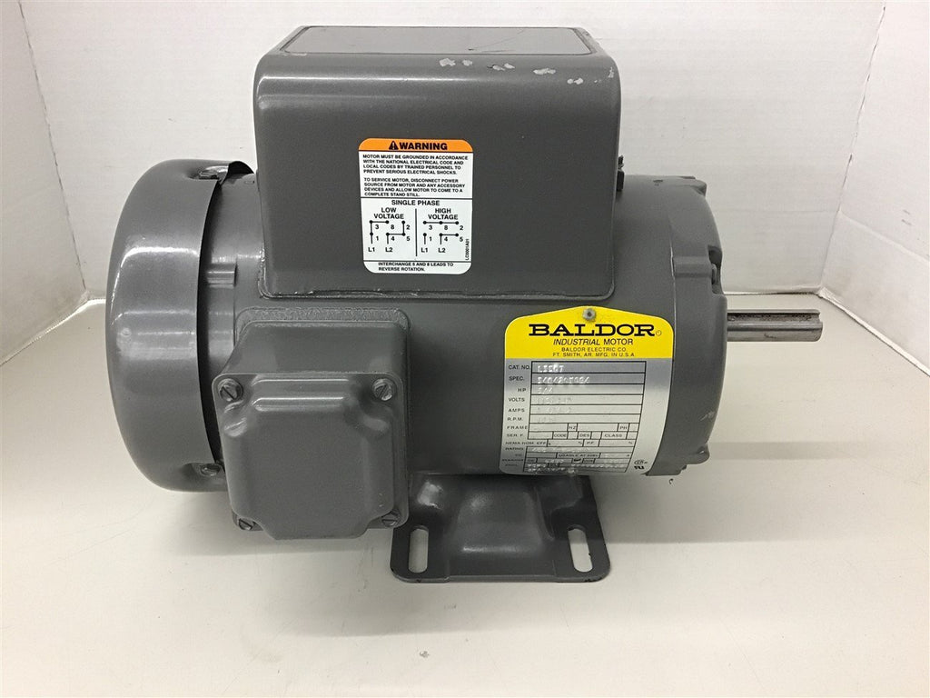 Baldor L3507 AC Motor 3/4 HP 1725 RPM 4 Pole 115/230 VAC 56 Frame Single Phase