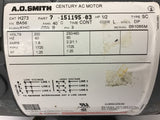 A.O. Smith H273 AC Motor 1/2 HP 1725 RPM 4 Pole 230/460 VAC BA56 FR 3 Phase