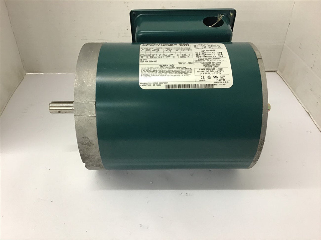 Reliance Electric P56X1441H AC Motor 1 HP 1725 RPM 4 Poles 208-230VAC 3 Phase