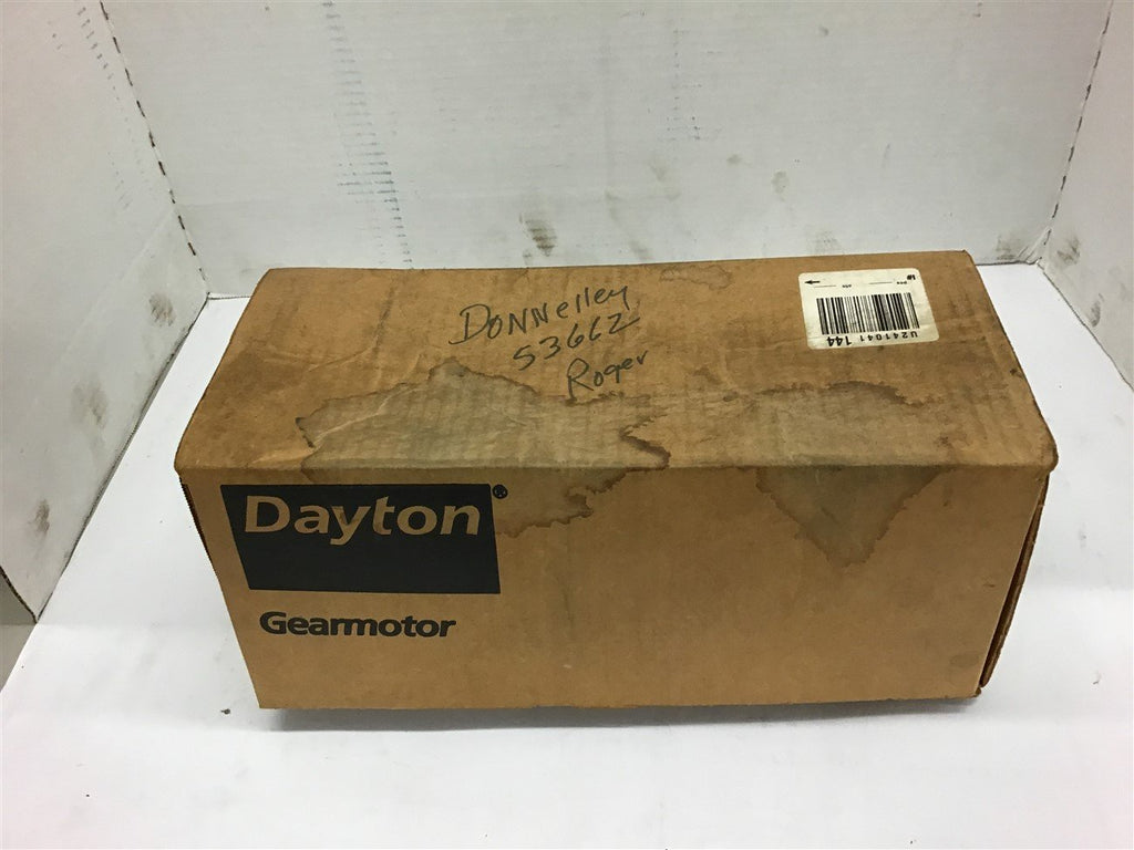 Dayton 4Z140B 1/8 HP DC GearMotor 90 Volts 1.28 Amps 1800 Rpm